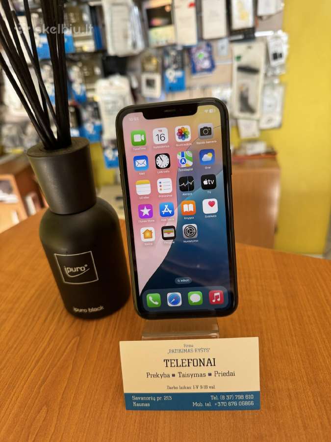 iPhone 11 Black 64gb Su Garantija - nuotraukos Nr. 2