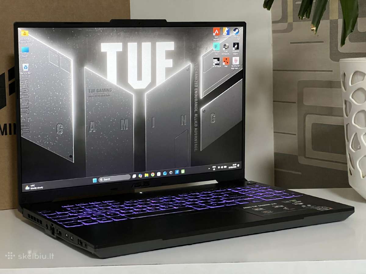 Parduodamas Asus Tuf A16 su Rtx 4050, Ryzen 7. - nuotraukos Nr. 2