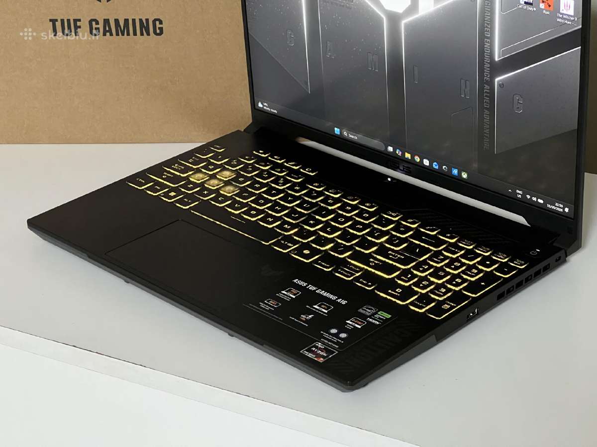 Parduodamas Asus Tuf A16 su Rtx 4050, Ryzen 7. - nuotraukos Nr. 4