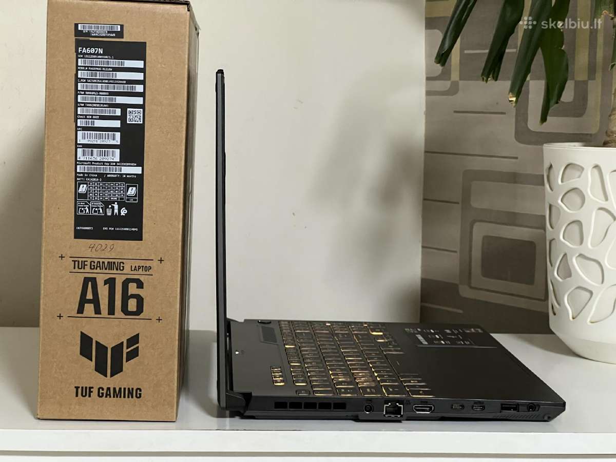 Parduodamas Asus Tuf A16 su Rtx 4050, Ryzen 7. - nuotraukos Nr. 5