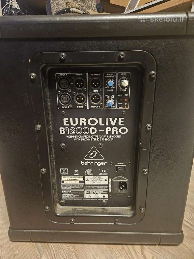 Behringer B1200d-pro subas su dėklu - nuotraukos Nr. 2