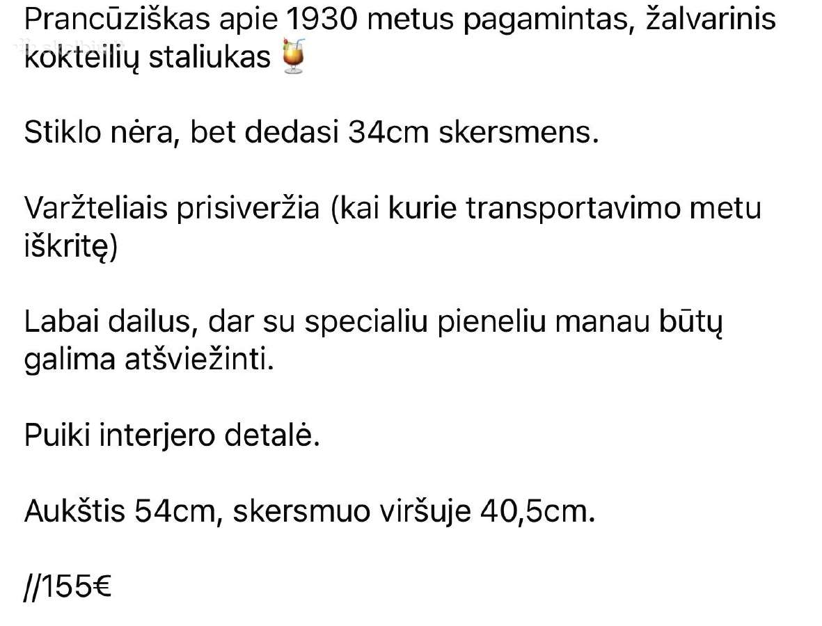 Kokteilių stalelis - nuotraukos Nr. 5