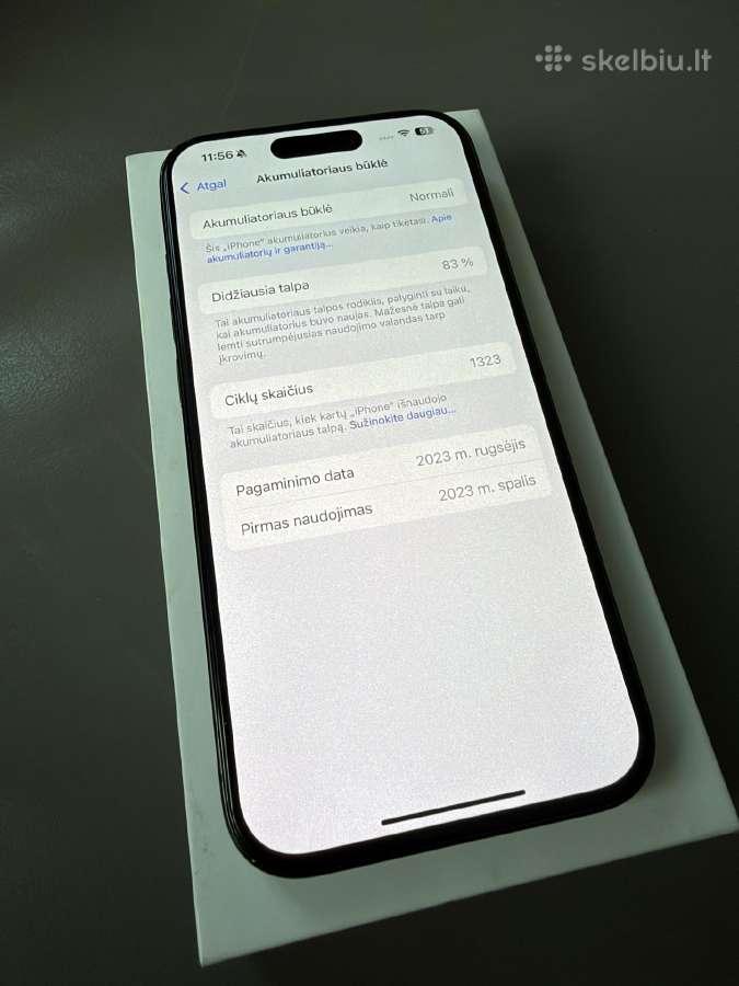 iPhone 15 Pro Black Titanium 128gb - nuotraukos Nr. 7