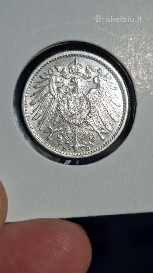 Vokietija 1 markė 1915 sidabras - nuotraukos Nr. 3