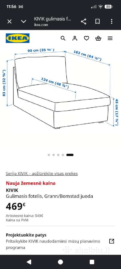 Gulimas fotelis Ikea Kivik - nuotraukos Nr. 7