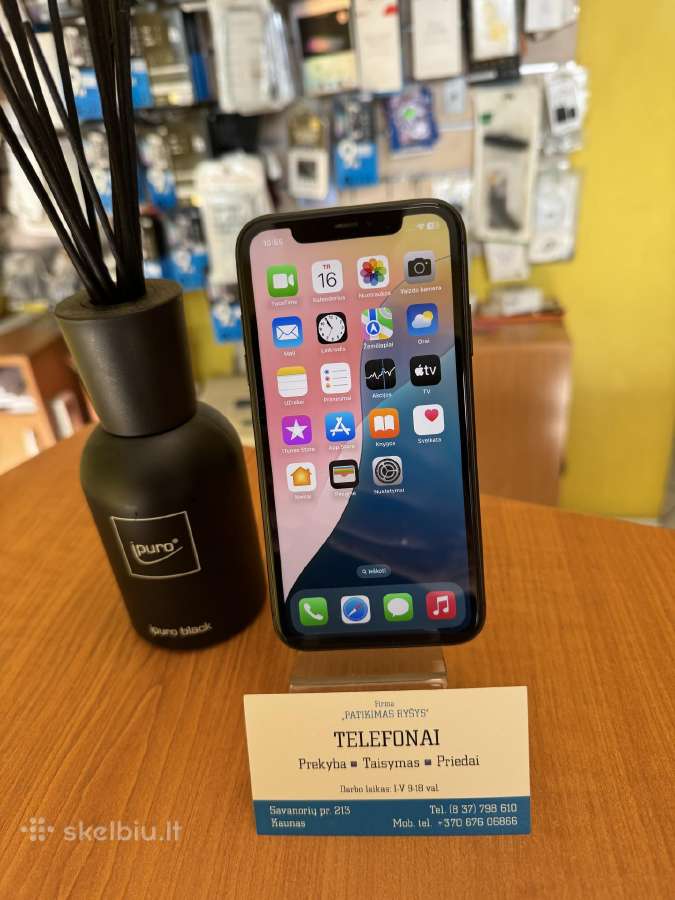 iPhone 11 Black 128gb Su Garantija - nuotraukos Nr. 2
