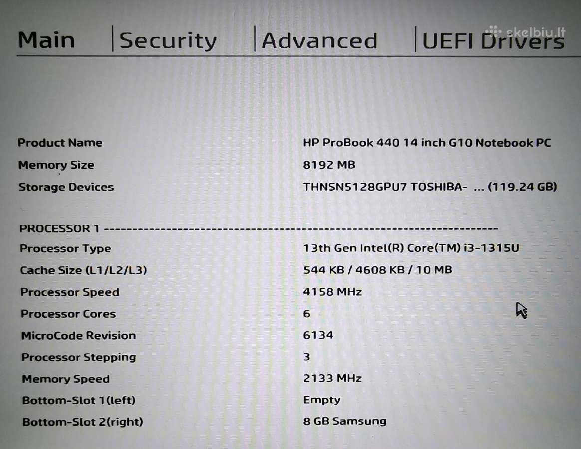 Hp Probook 440 G10 13th Gen Intel Core 1.2-4.1 GHz - nuotraukos Nr. 7