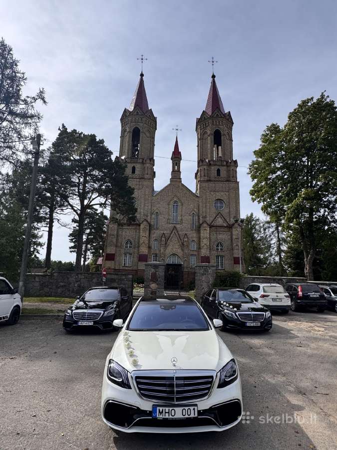 Baltas !mercedes-benz S kl nuoma vestuvėms - nuotraukos Nr. 16