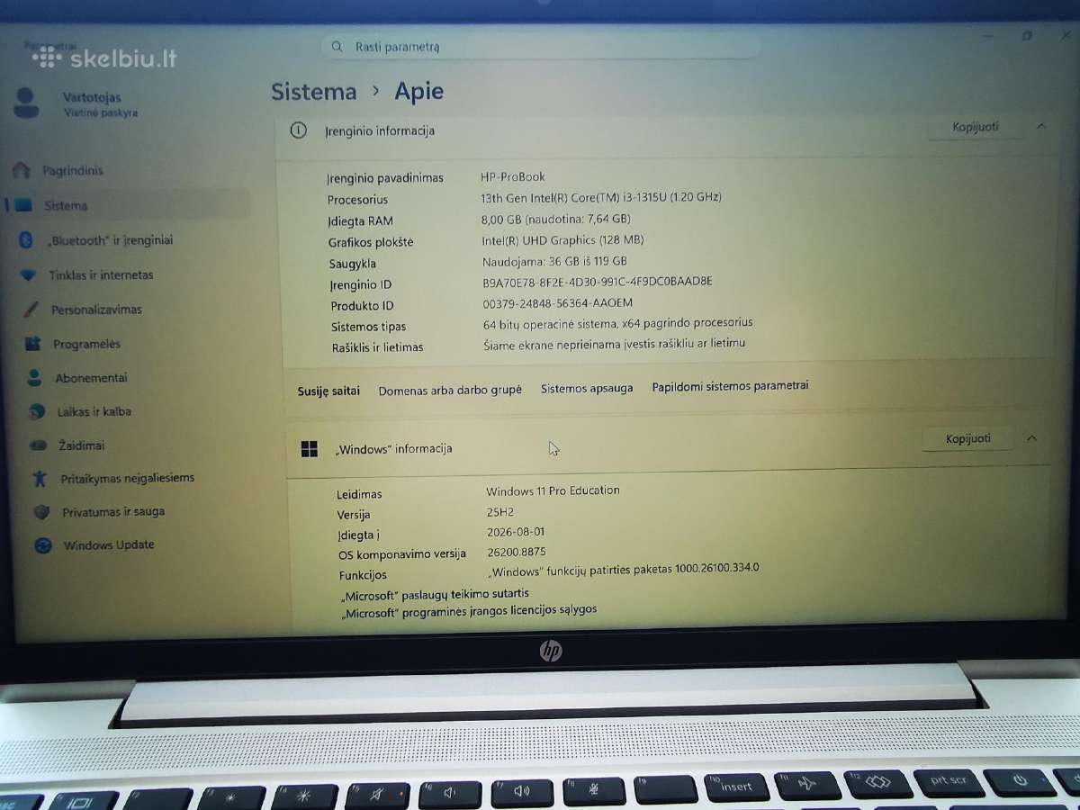 Hp Probook 440 G10 13th Gen Intel Core 1.2-4.1 GHz - nuotraukos Nr. 10