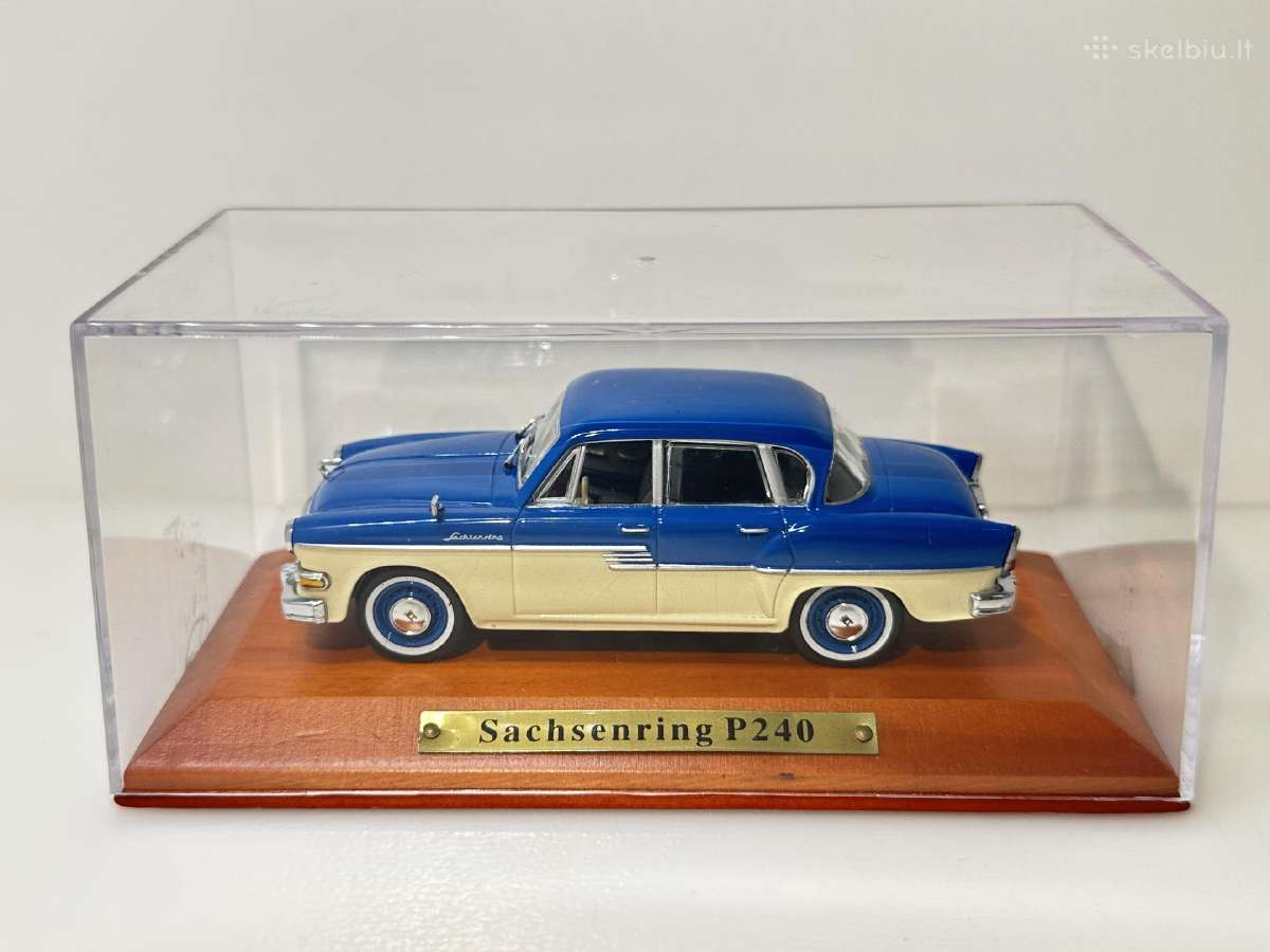 Horch Sachsenring P240 1956 mėlyna/balta 1:43 A - nuotraukos Nr. 2