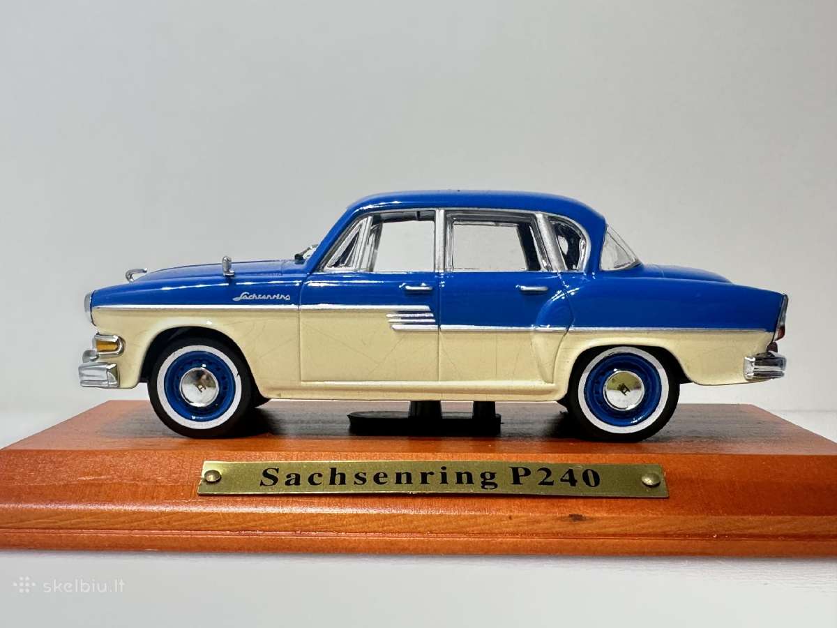 Horch Sachsenring P240 1956 mėlyna/balta 1:43 A - nuotraukos Nr. 3