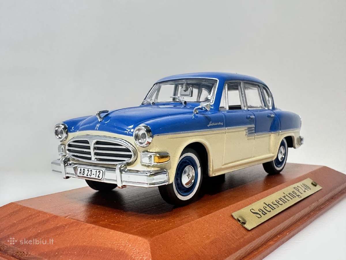 Horch Sachsenring P240 1956 mėlyna/balta 1:43 A - nuotraukos Nr. 4