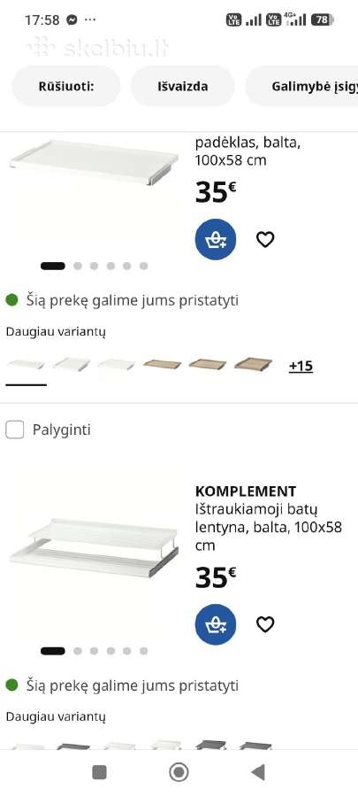 Komplement ištraukiamoji batų lentyna - nuotraukos Nr. 3