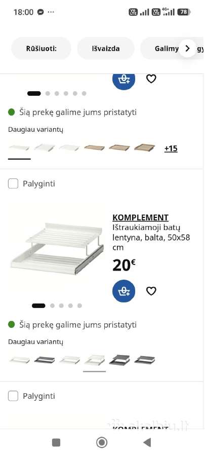 Komplement ištraukiamoji batų lentyna - nuotraukos Nr. 5