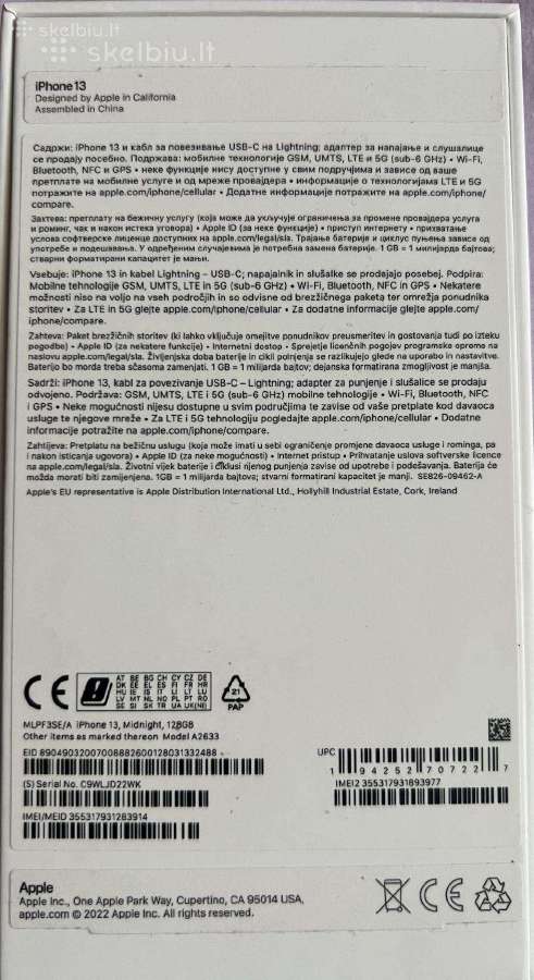 iPhone 13 , puikios būklės - nuotraukos Nr. 3