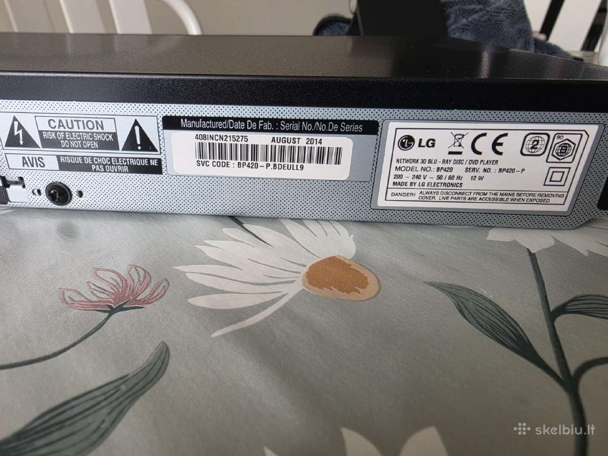 LG Bp420 3D Blu-ray / Dvd grotuvas - nuotraukos Nr. 8