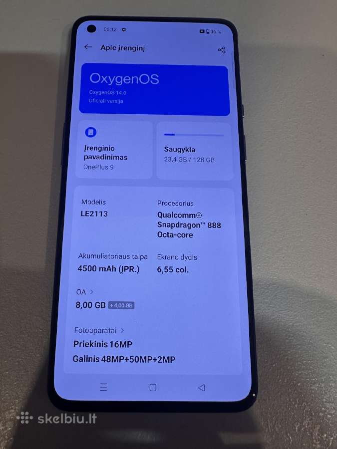 Puikios būklės Oneplus 9 - nuotraukos Nr. 3