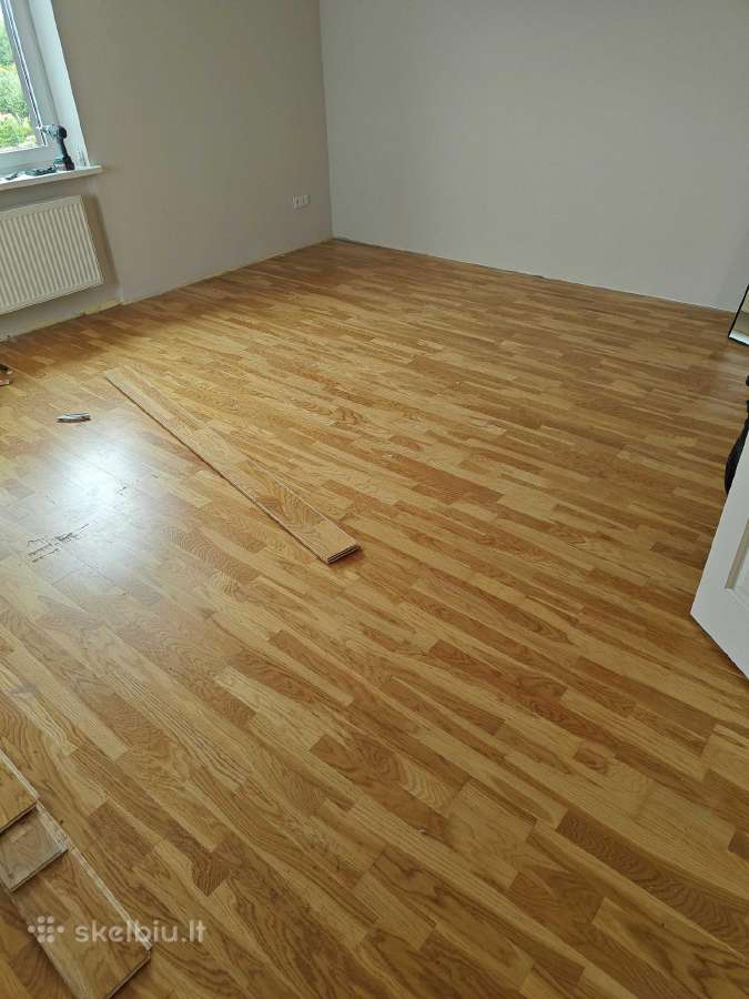 Naudotos ąžuolo parketlentės ~20 m², 14 mm, lakuot - nuotraukos Nr. 2