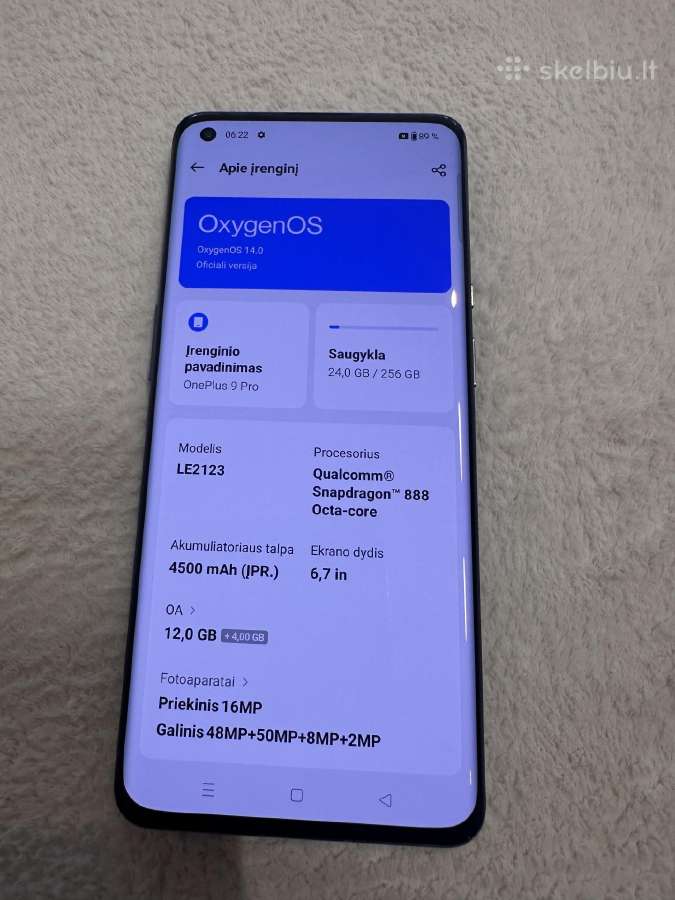 Labai geros būklės Oneplus 9 Pro - nuotraukos Nr. 3