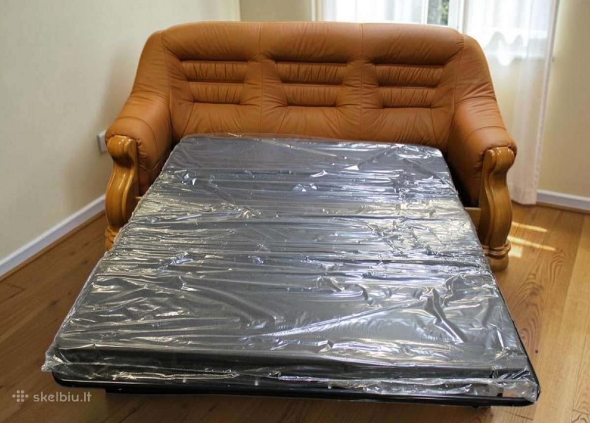 Natūralios odos sofa su miegojimo funkcija - nuotraukos Nr. 4