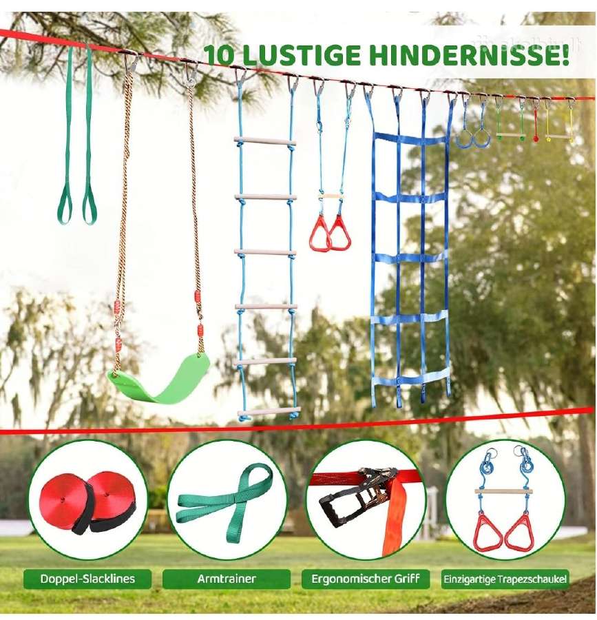 Vaikų Ninja kliūčių trasos rinkinys - nuotraukos Nr. 2