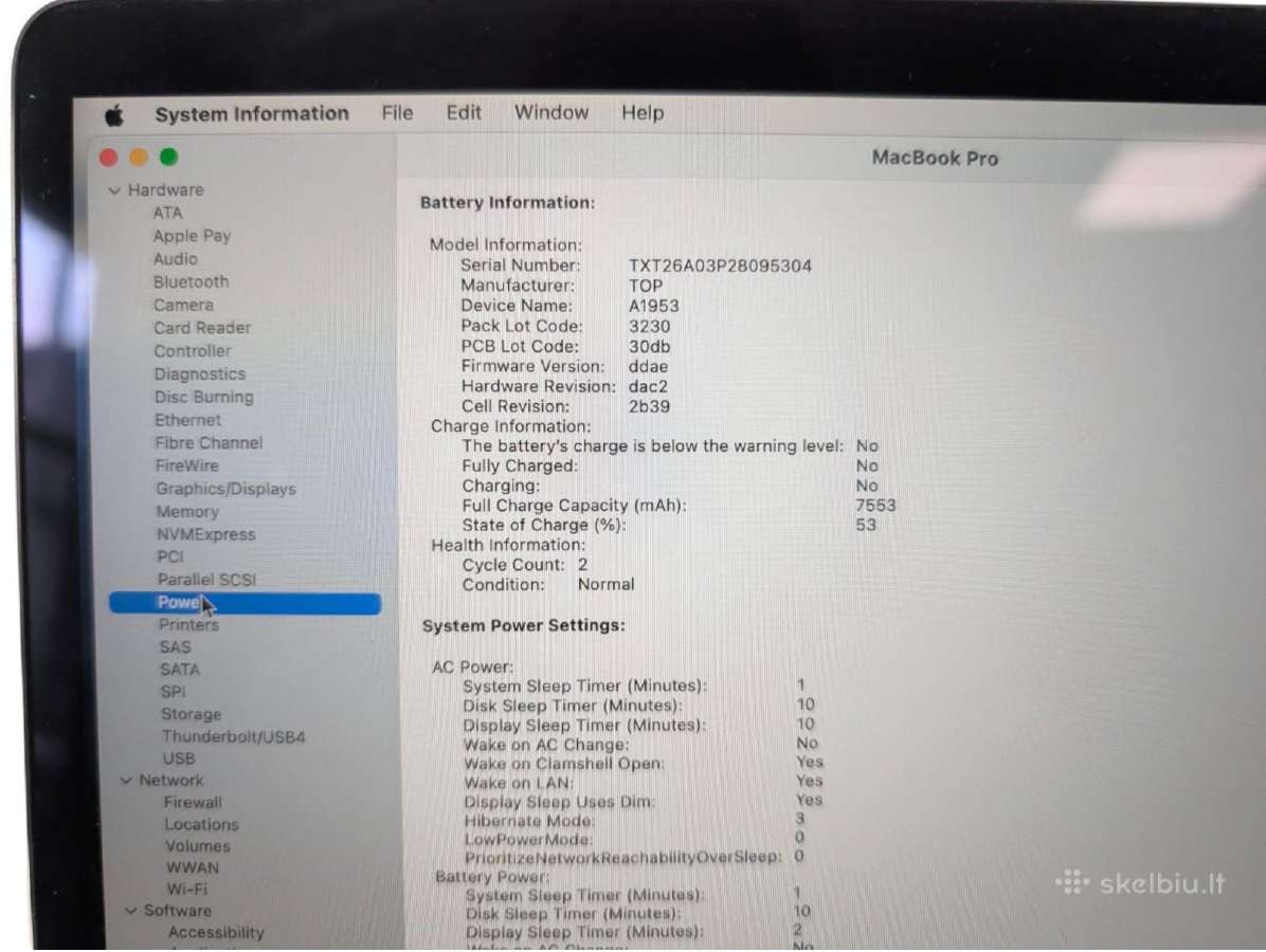 MacBook Pro 15 TB 2018 6-core i7 16gb/256gb - nuotraukos Nr. 8