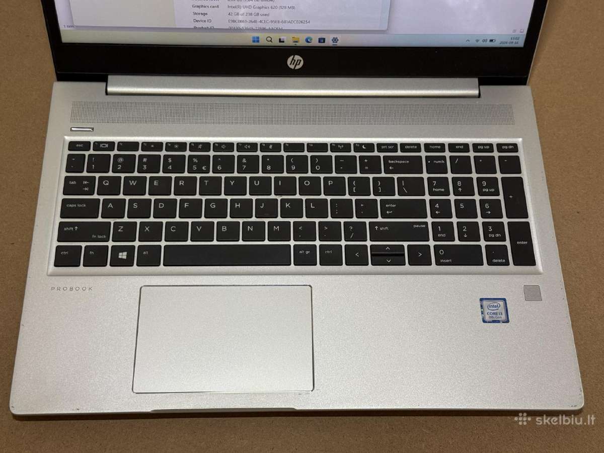 Hp Probook 450 G6 15 colių nešiojamas kompiuteris - nuotraukos Nr. 3