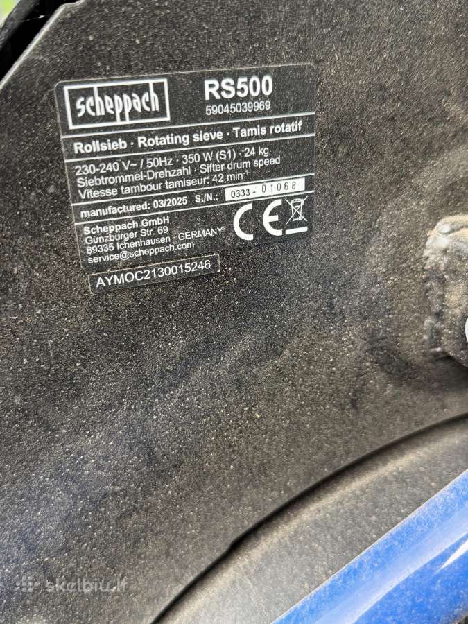 Žemės sijoklė Scheppach RS-500 (nauduotas 1 karta) - nuotraukos Nr. 3