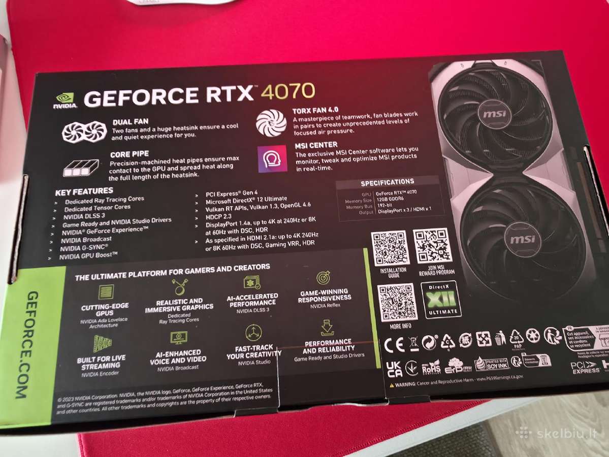 Rtx 4070 12gb - nuotraukos Nr. 2