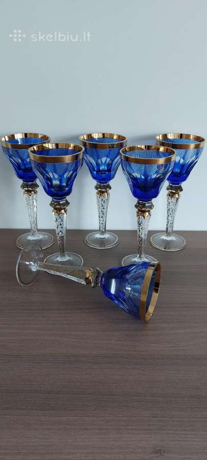 Bohemia vintažinės taurės – 6 vnt. - nuotraukos Nr. 4