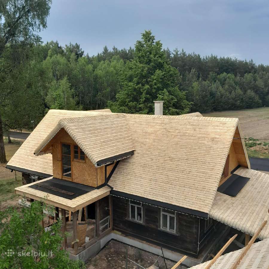 Drebulės skiedrų stogai – gamyba ir dengimas - nuotraukos Nr. 21