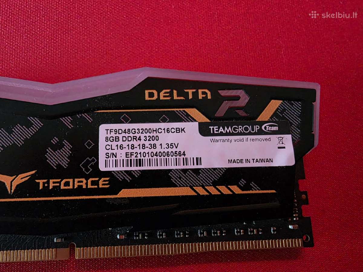 Ddr4 16gb 2x8 Cl16 - nuotraukos Nr. 2