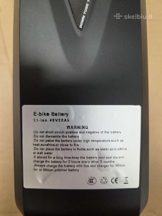 El.dviračio baterija 48v 20ah 960wh - nuotraukos Nr. 4