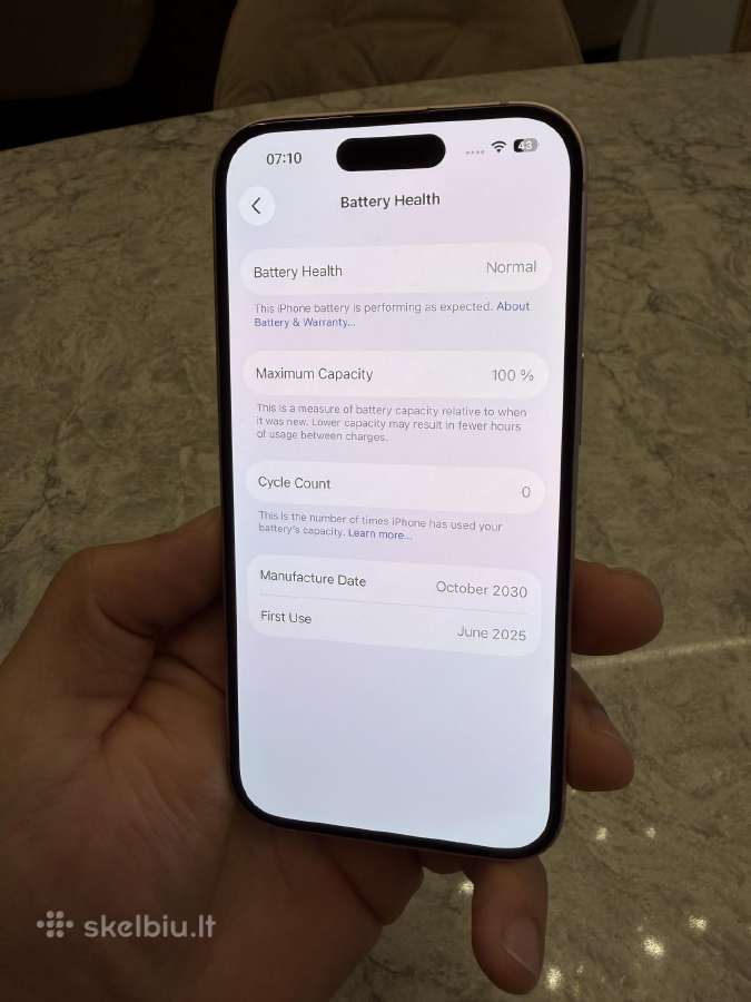 Apple iPhone 15, 128gb 100% baterija - nuotraukos Nr. 5