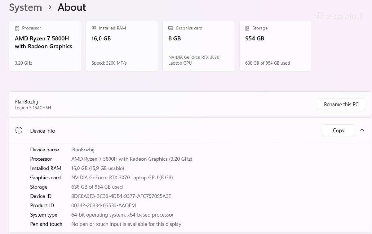 Lenovo Legion 5, Amd Ryzen 7 5800h, Rtx 3070, 1tb - nuotraukos Nr. 2