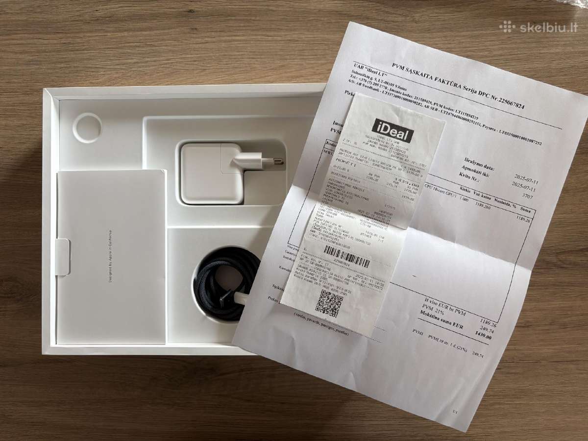 Apple MacBook Air M4 13.6 16gb RAM 512gb SSD - nuotraukos Nr. 4