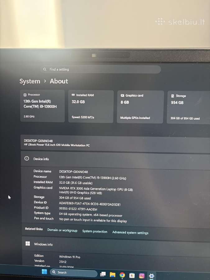 Hp Zbook Power 15.6 G10 i9-13900h - nuotraukos Nr. 5