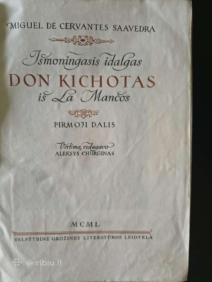 Don Kichotas knyga sena - nuotraukos Nr. 2
