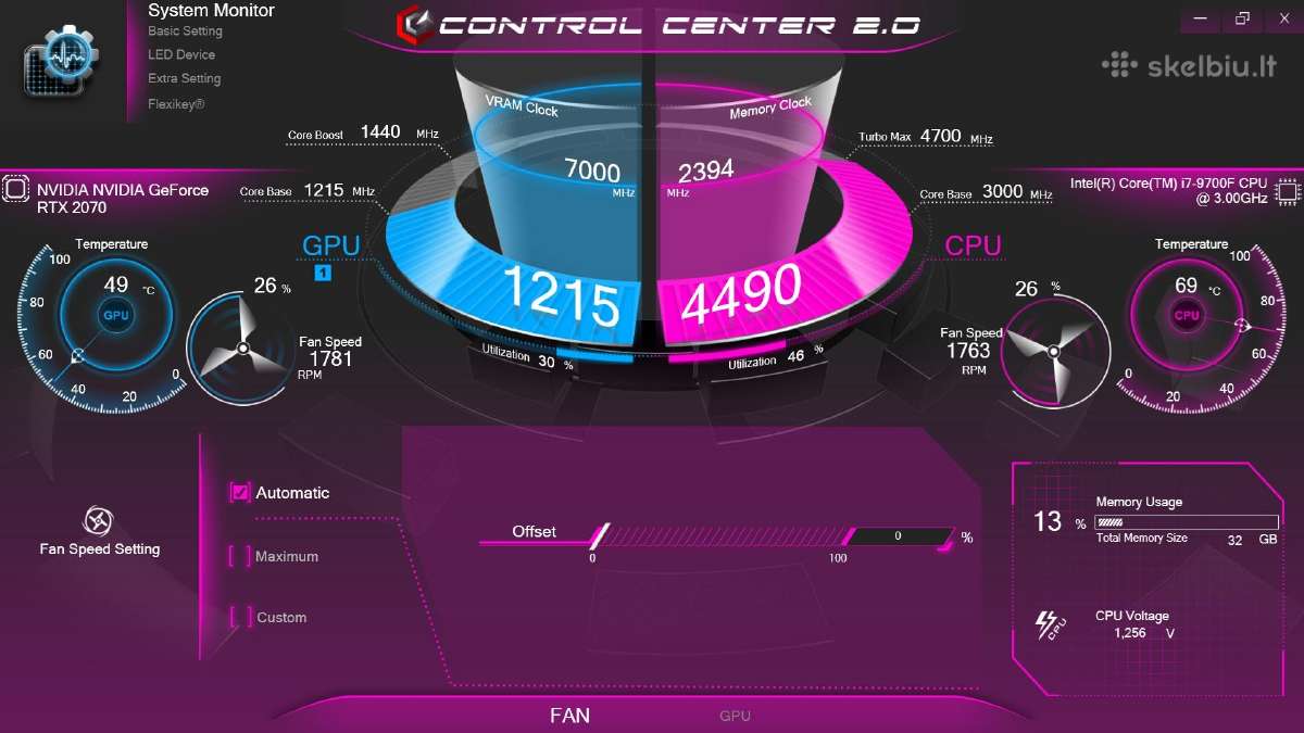Clevo Gaming i7 / 32 GB / 2 TB / Rtx / 17.3 144hz - nuotraukos Nr. 9