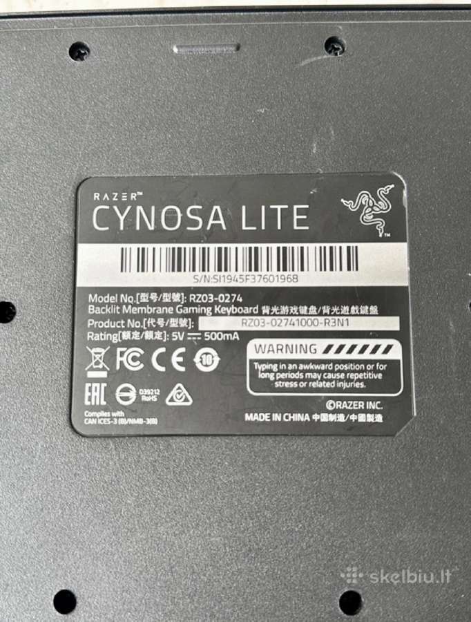 Razer Cynosa Lite - nuotraukos Nr. 5