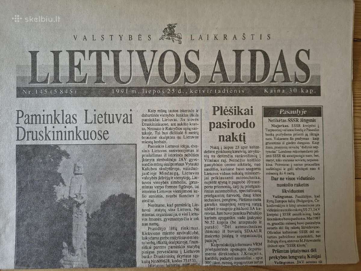 Lietuvos aidas laikrasciai - nuotraukos Nr. 2