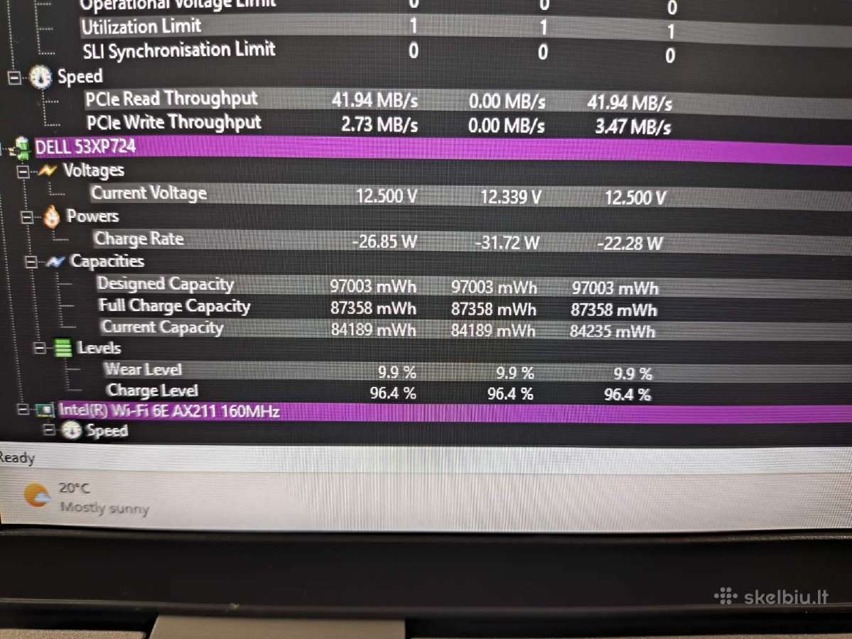 Precision i7-12700h 1*32gb Ddr5 512gb T600 4gb - nuotraukos Nr. 7