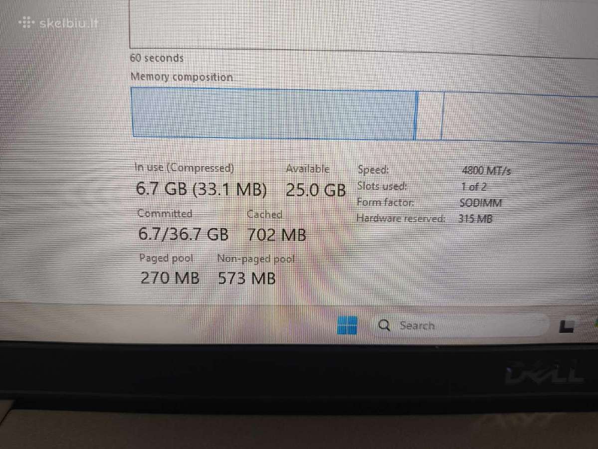 Precision i7-12700h 1*32gb Ddr5 512gb T600 4gb - nuotraukos Nr. 9