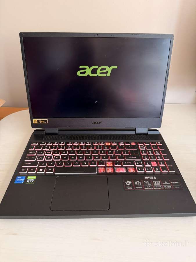 Acer Nitro 5 i5 12th gen 16gb Rtx3060 144hz - nuotraukos Nr. 2