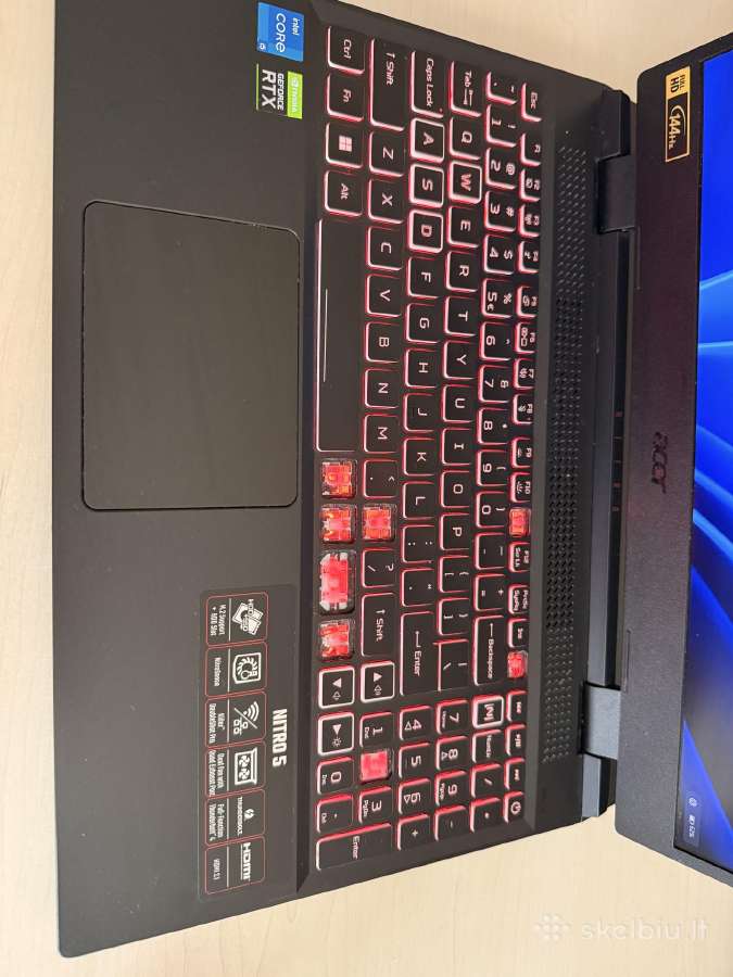 Acer Nitro 5 i5 12th gen 16gb Rtx3060 144hz - nuotraukos Nr. 3
