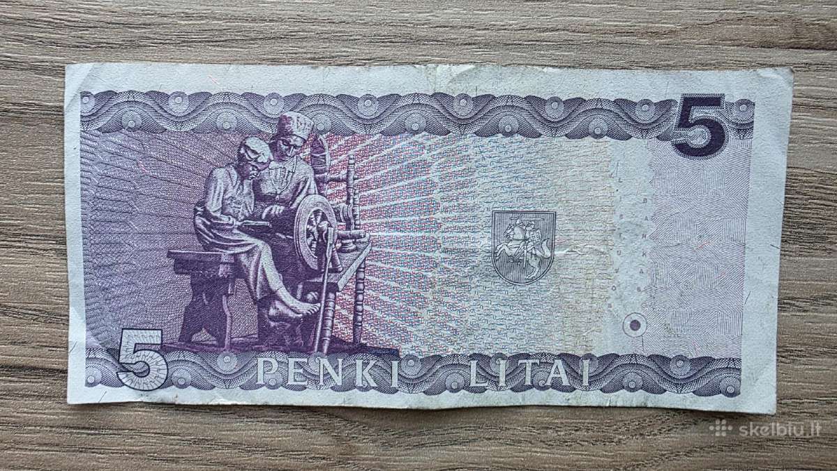 1993 metų 5 litai Jablonskis - nuotraukos Nr. 2