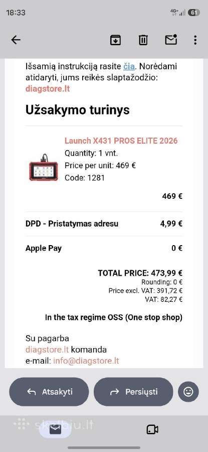 Launch X431 Pros Elite 2026 - nuotraukos Nr. 4