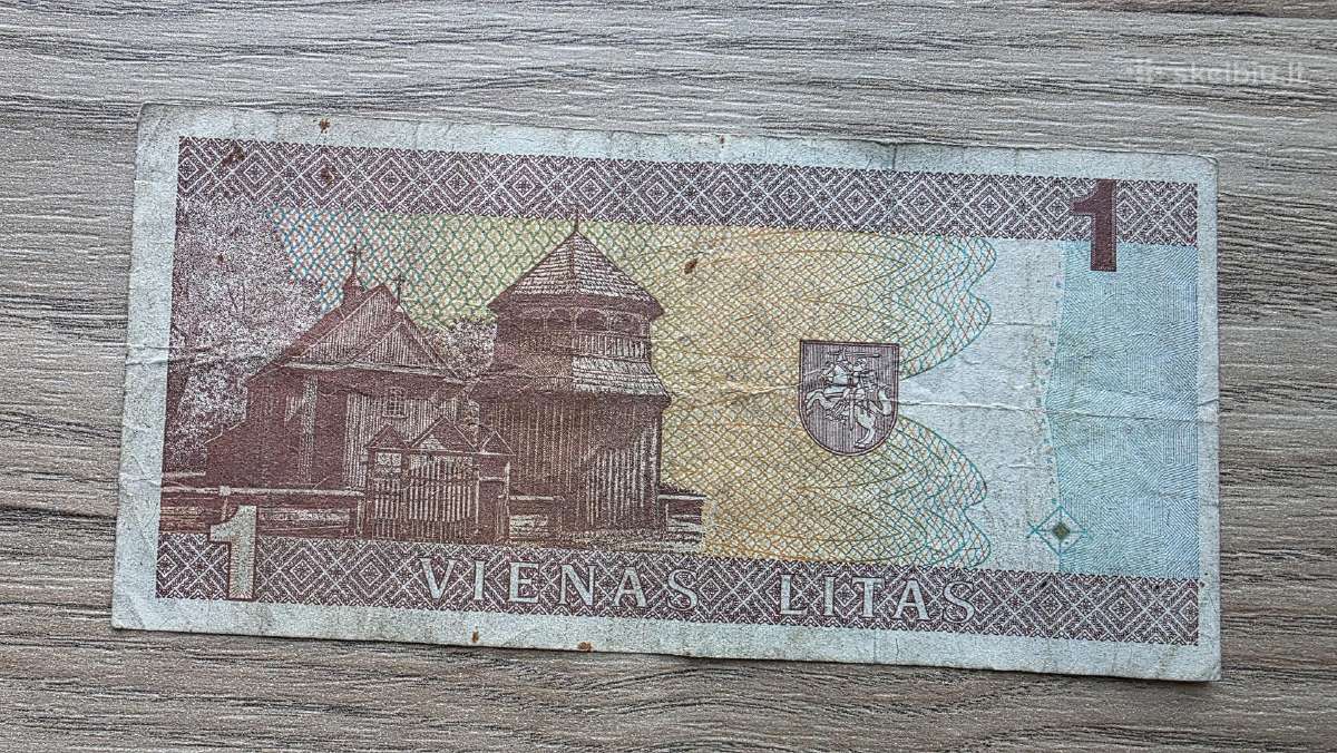1994 metų 1 litas Aa serija Žemaitė - nuotraukos Nr. 2