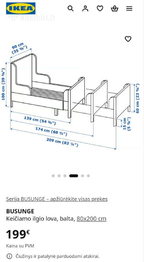 Parduodama lova Busunge - nuotraukos Nr. 2