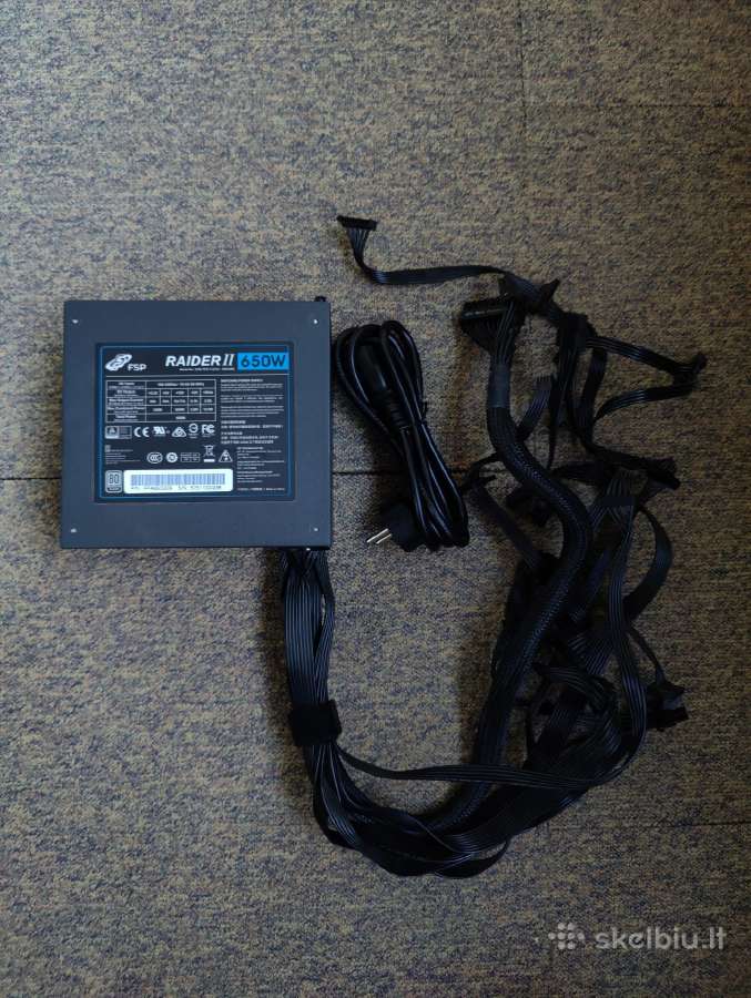Fortron Raider II 650w maitblokis - nuotraukos Nr. 2